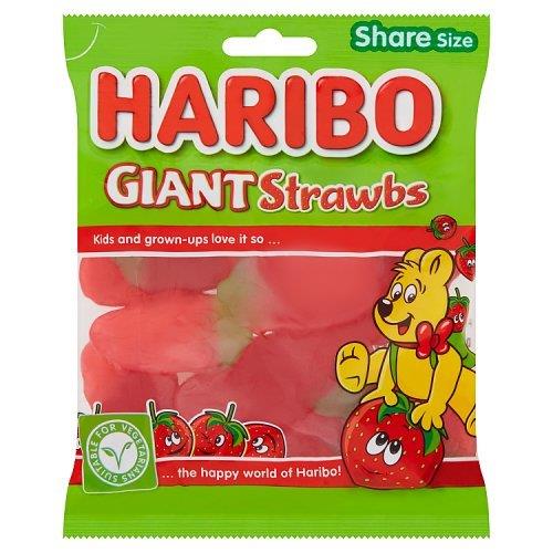 Haribo Bag Giant Strawbs 160g