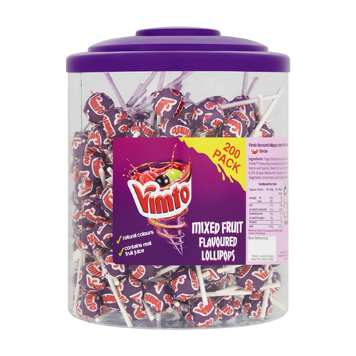 Vimto Original Mixed Fruit Lollipops Jar 200s