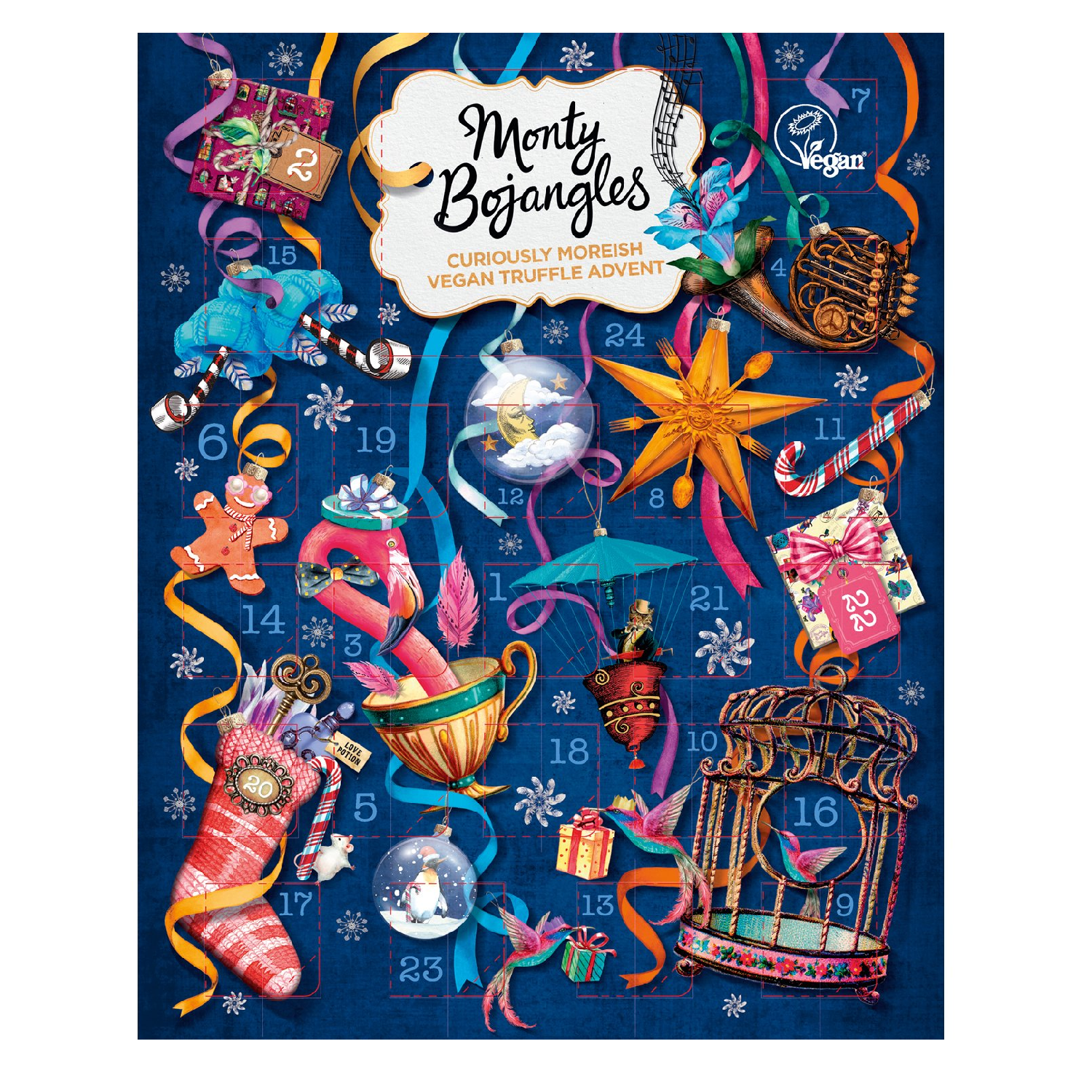 Monty Bojangles Cocoa Dusted Truffles Advent Calendar Vegan 235g