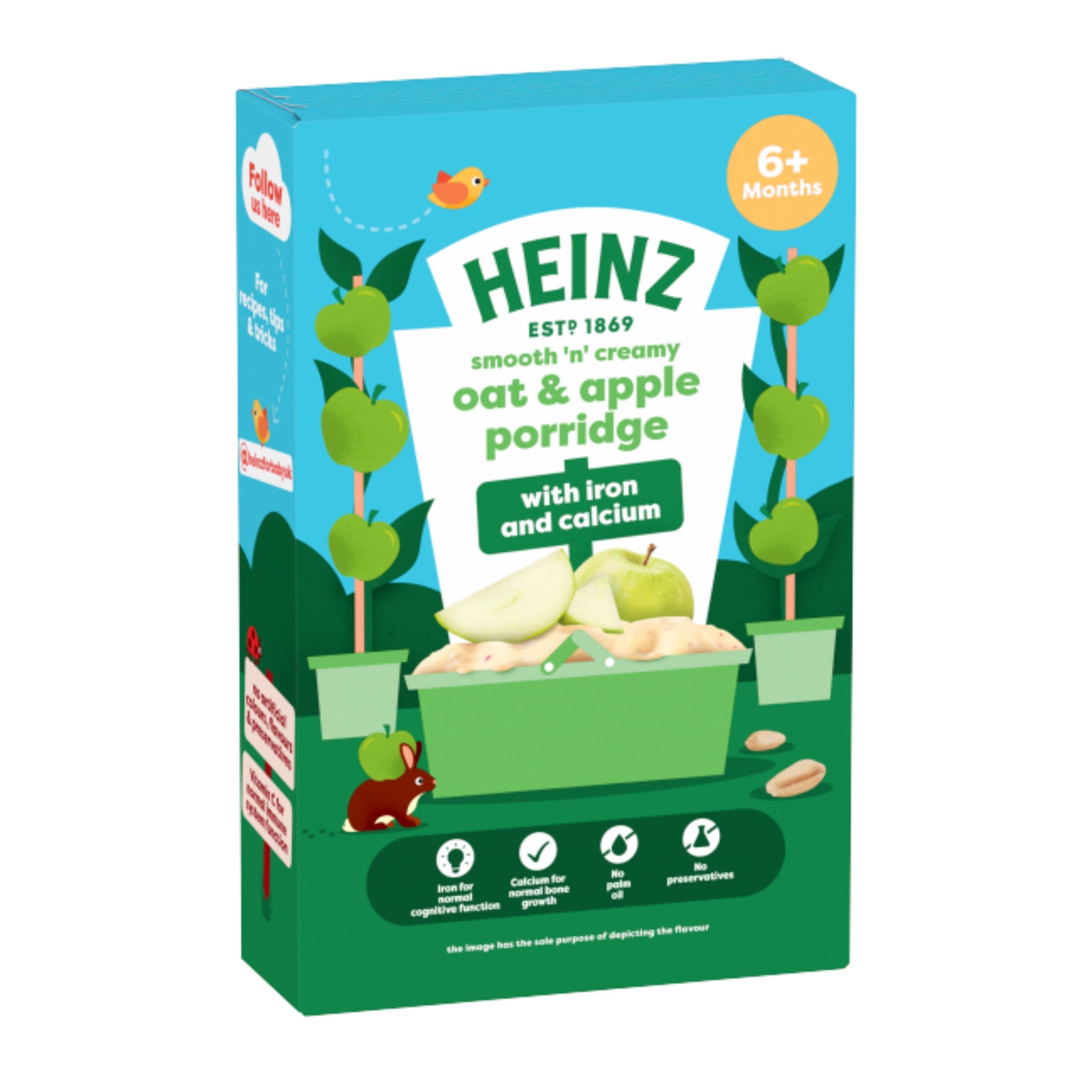 Heinz Cereals Creamy Oat & Apple Porridge Baby Food 6M+ 125g 