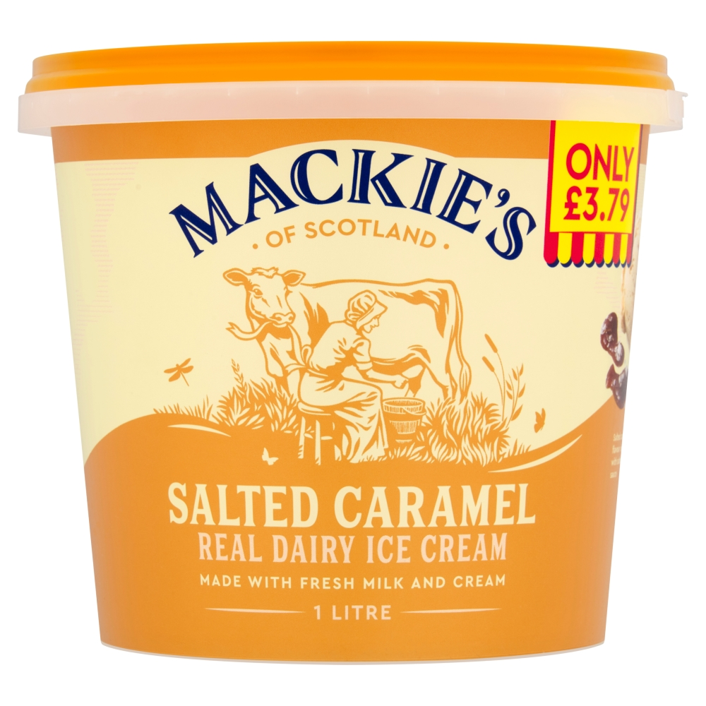 Mackies of Scotland Salted Caramel 1Ltr PM £3.79 			
