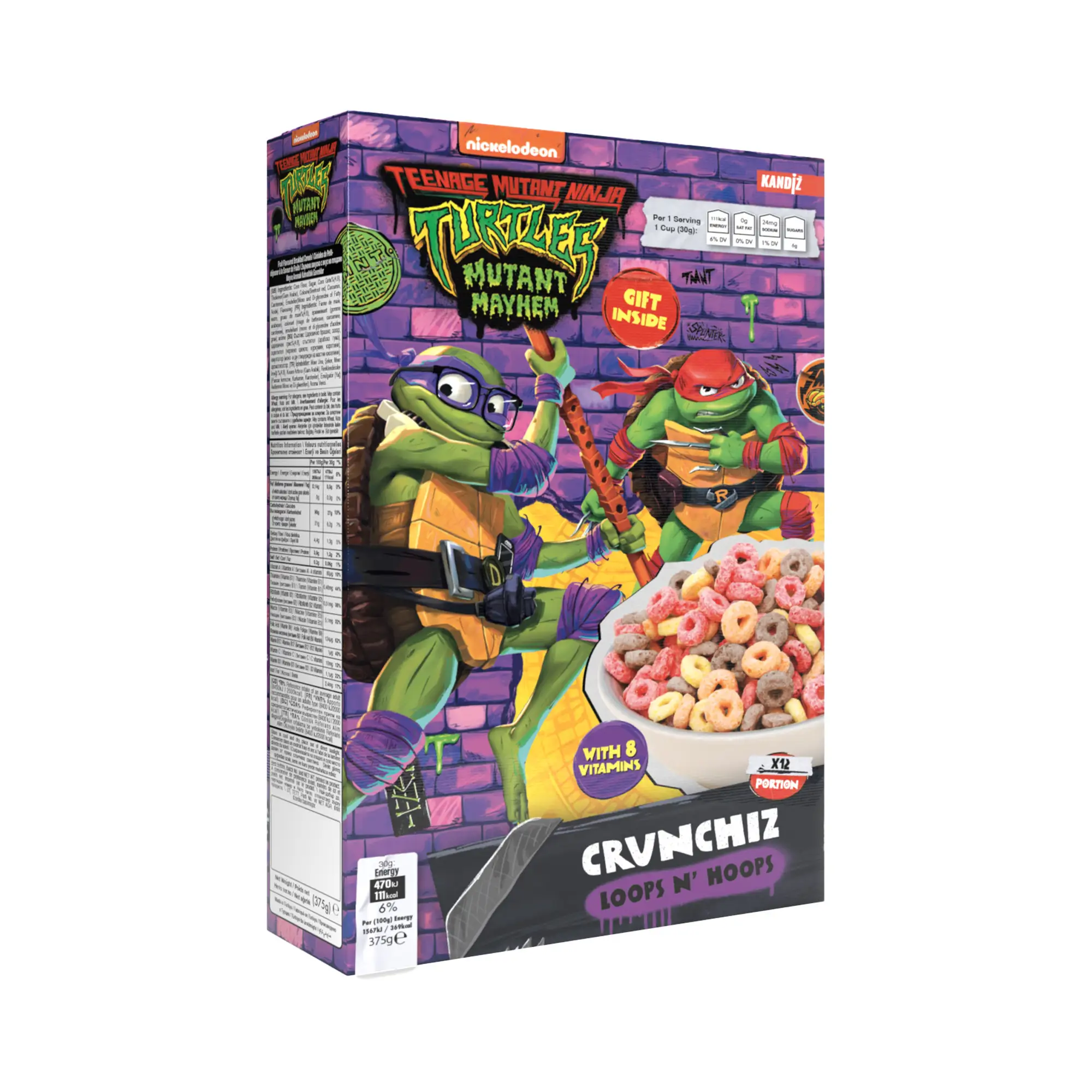Nickelodeon Teenage Mutant Ninja Turtles Loops N Hoops 375g