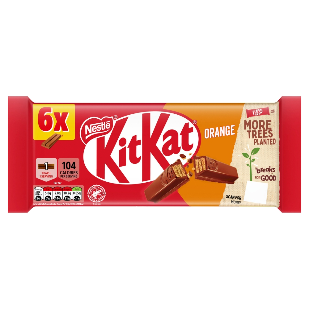 KitKat 2 Finger Orange 6pk (6 x 20.7g)