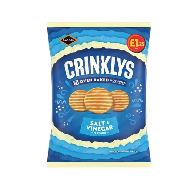 DUNIYA | Jacobs Mini Cheddars Crinkly Salt & Vinegar PM £1.25 90g Thumbnail