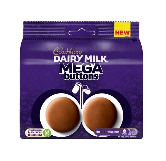 DUNIYA | Cadbury Dairy Milk Mega Buttons Chocolate Large Bag 192g Thumbnail