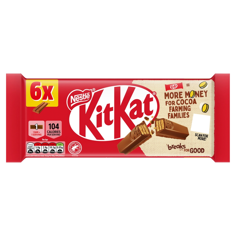 KitKat 2 Finger Milk 6pk (6 x 20.7g)