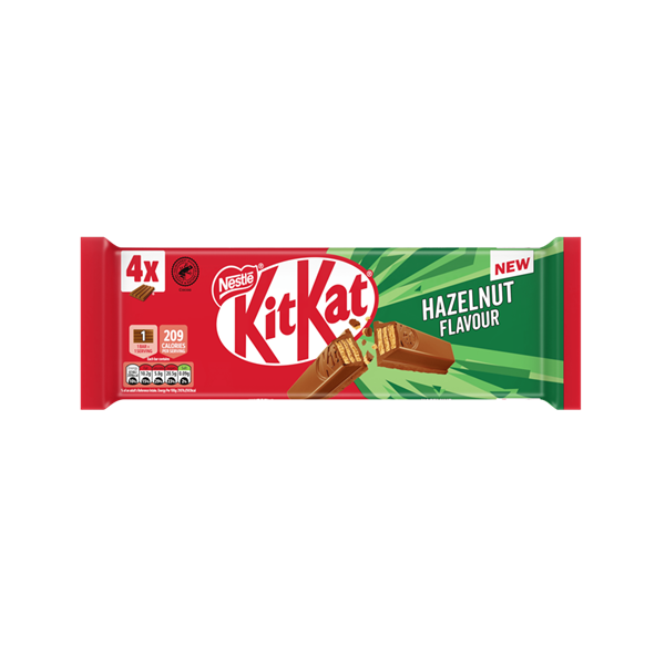 KitKat 4 Finger Hazelnut 4pk (4 x 41.5g) NEW
