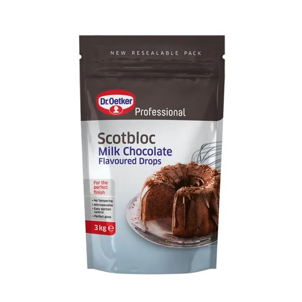 Dr Oetker Scotbloc Milk Chocolate Flavour Drops 3kg
