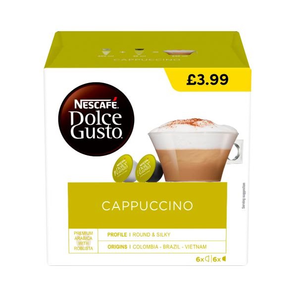 Starbucks Dolce Gusto Cappuccino 12s PM £.3.99 139.8g (HS)