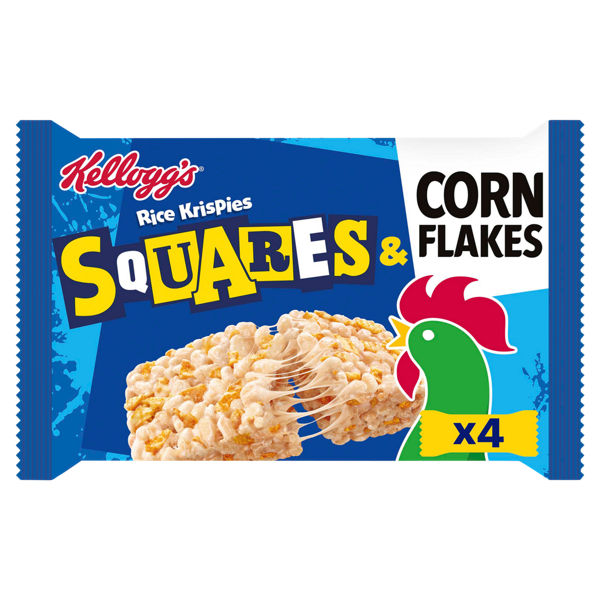 Kelloggs Rice Krispies Squares Corn Flakes (4 x 31g) 136g (HS)