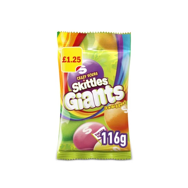 Skittles Giant Sours PM £1.25 116g