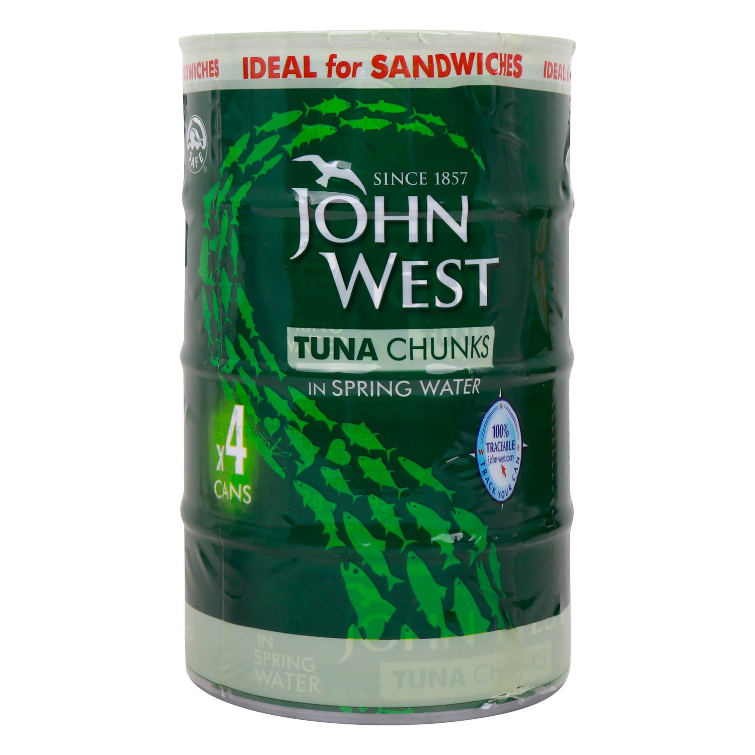 John West Tuna Chunks Springwater 4pk (4 x 132g)