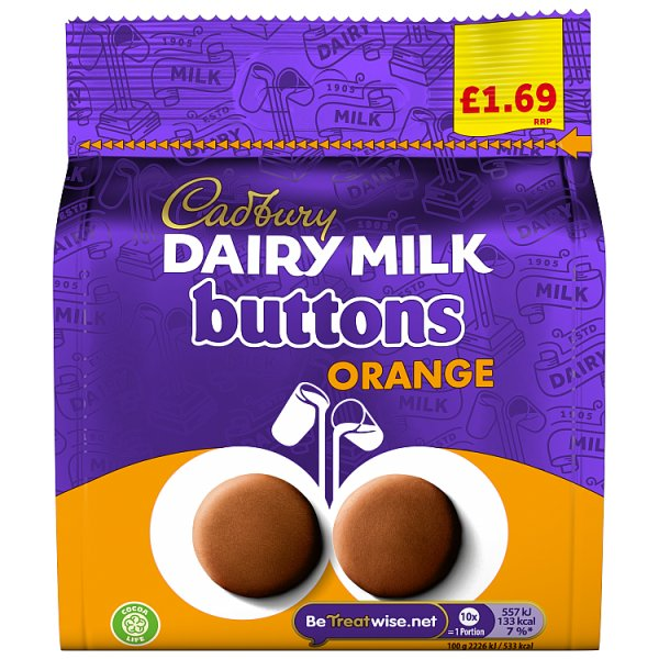DUNIYA | Cadbury Dairy Milk Buttons Orange Bag 85g PM £1.69 Thumbnail