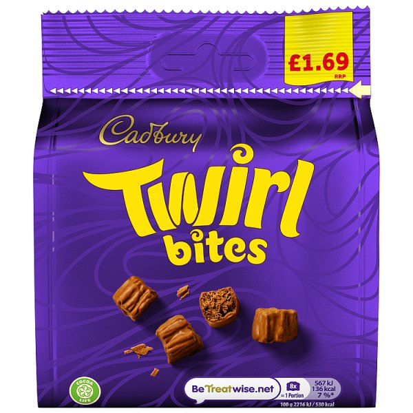 Cadbury Twirl Bites Bag 85g PM £1.69