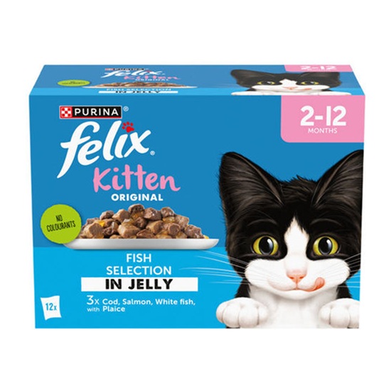 Felix Original Kitten Fish Selection In Jelly (12 x 85g)