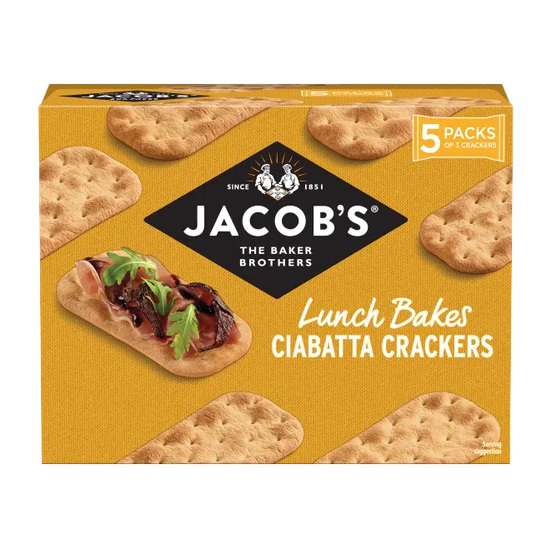 Jacobs Lunch Bakes Ciabatta Crackers 140g