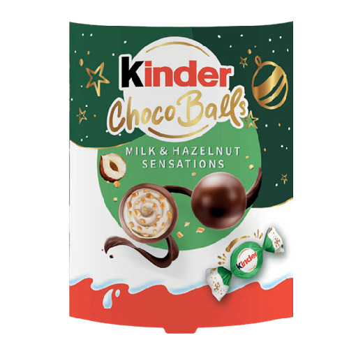 Kinder Christmas Choco Balls Milk & Hazelnut Sensations 90g NEW