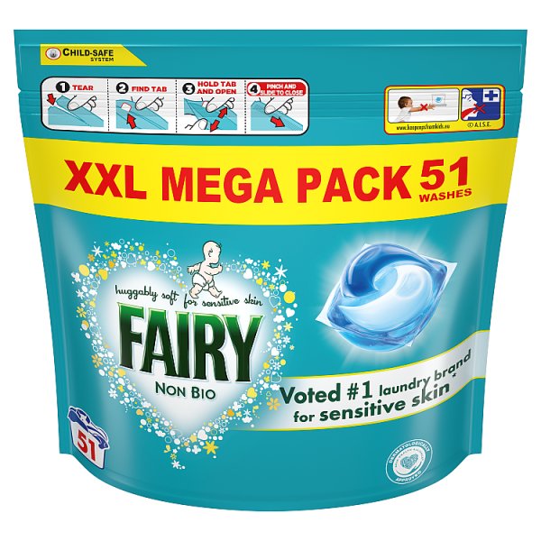 DUNIYA | Fairy Non Bio Washing Pods Sensitive 51W (HS) Thumbnail