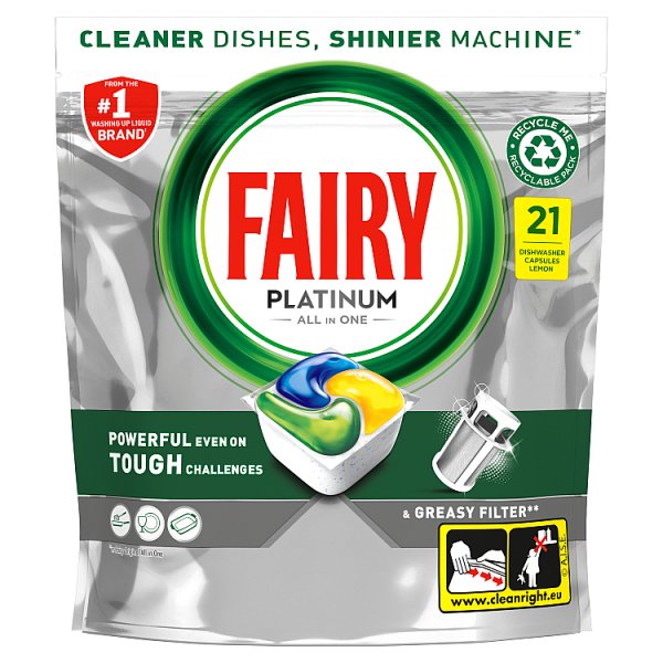 DUNIYA | Fairy Platinum All In One Dishwasher Tablets Lemon (HS) Thumbnail