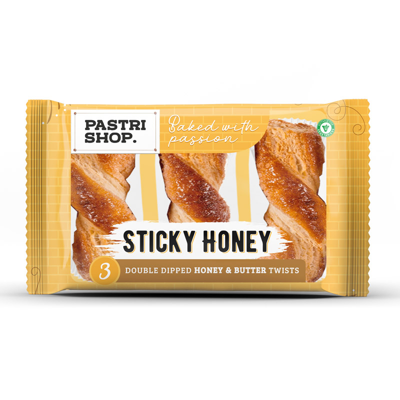 Pastri Shop Sticky Honey Pastries 3pk 150g