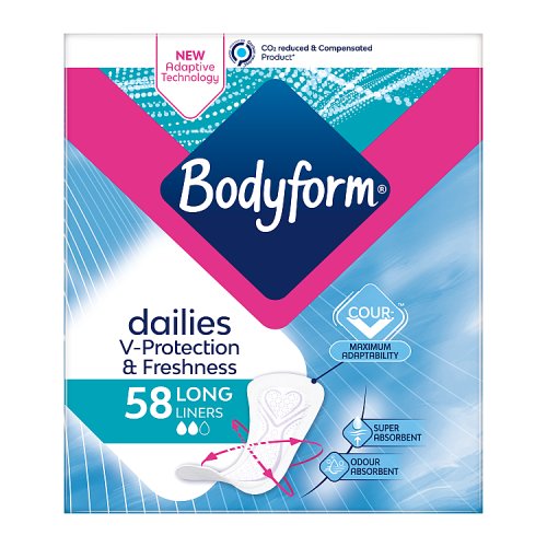 Bodyform Liners Dailies Long 58s