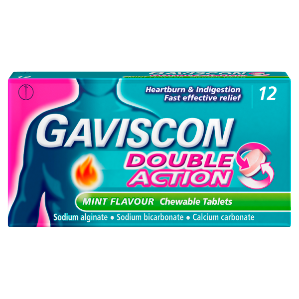 Gaviscon Tablets Double Action Mint 12s