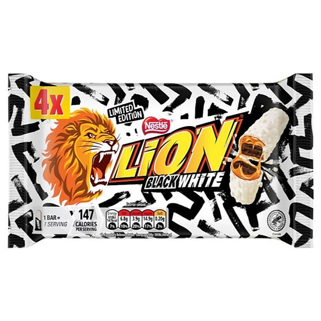Lion Black White 4pk (4 x 30g) (B)
