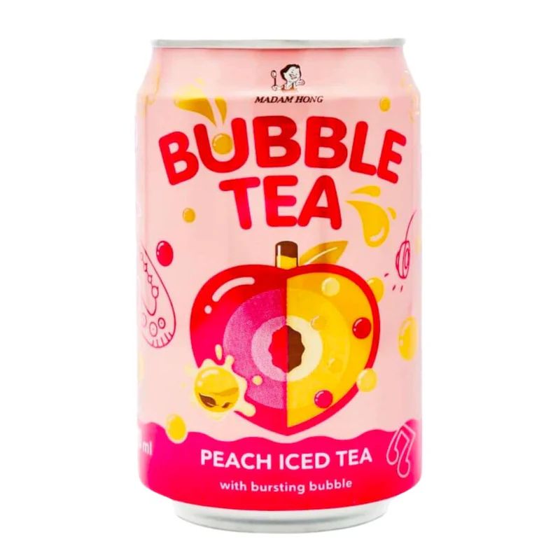 Popping Boba Peach Bubble Tea 320ml