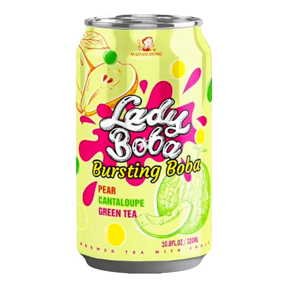 Popping Boba Cantaloupe Pear Bubble Tea 320ml