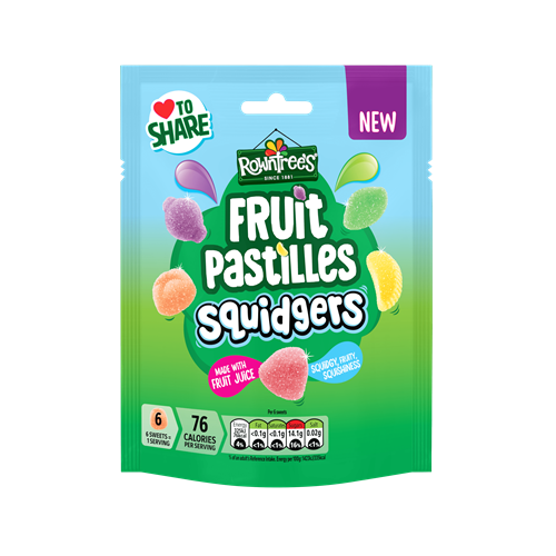 DUNIYA | Rowntrees Pouch Fruit Pastilles Squidgers 120g NEW Thumbnail
