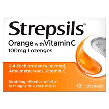 Strepsils Orange Vit C 12s
