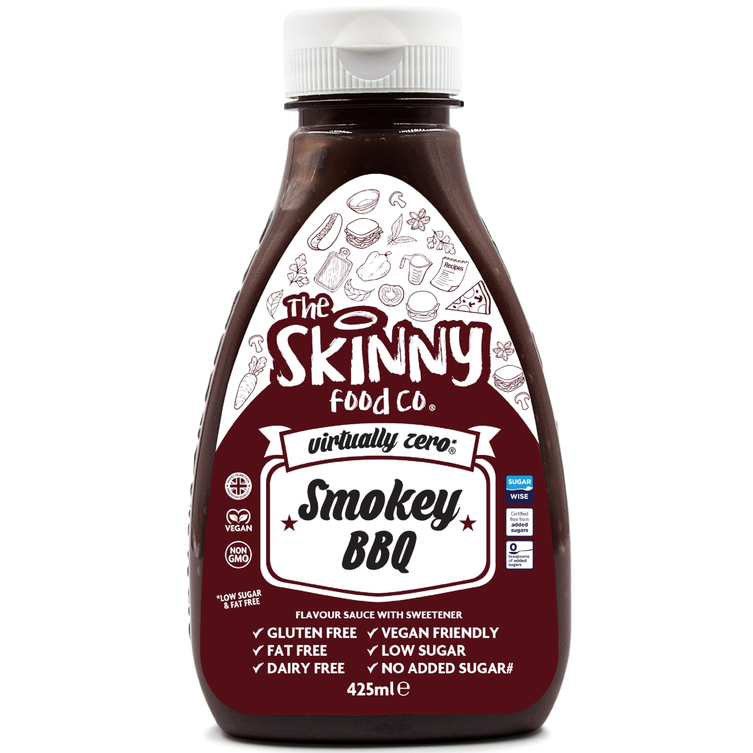 Skinny Food Virtually Zero Smokey BBQ Sauce 425ml