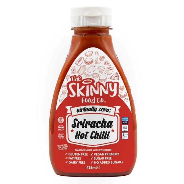 Skinny Food Virtually Zero Sriracha Hot Chilli Sauce 425ml