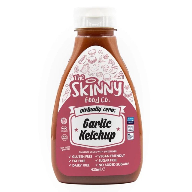 Skinny Food Virtually Zero Tomato Ketchup Sauce 425ml