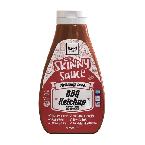 Skinny Food Virtually Zero BBQ Ketchup Sauce 425ml
