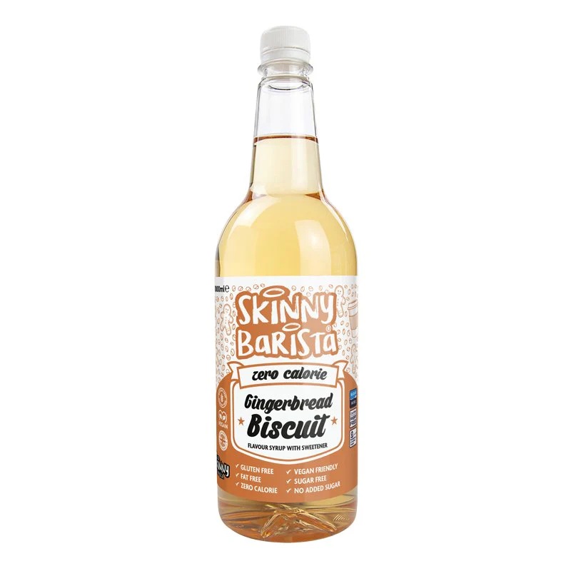 Skinny Food Zero Calorie Gingerbread Biscuit Barista Coffee Syrup 1Ltr