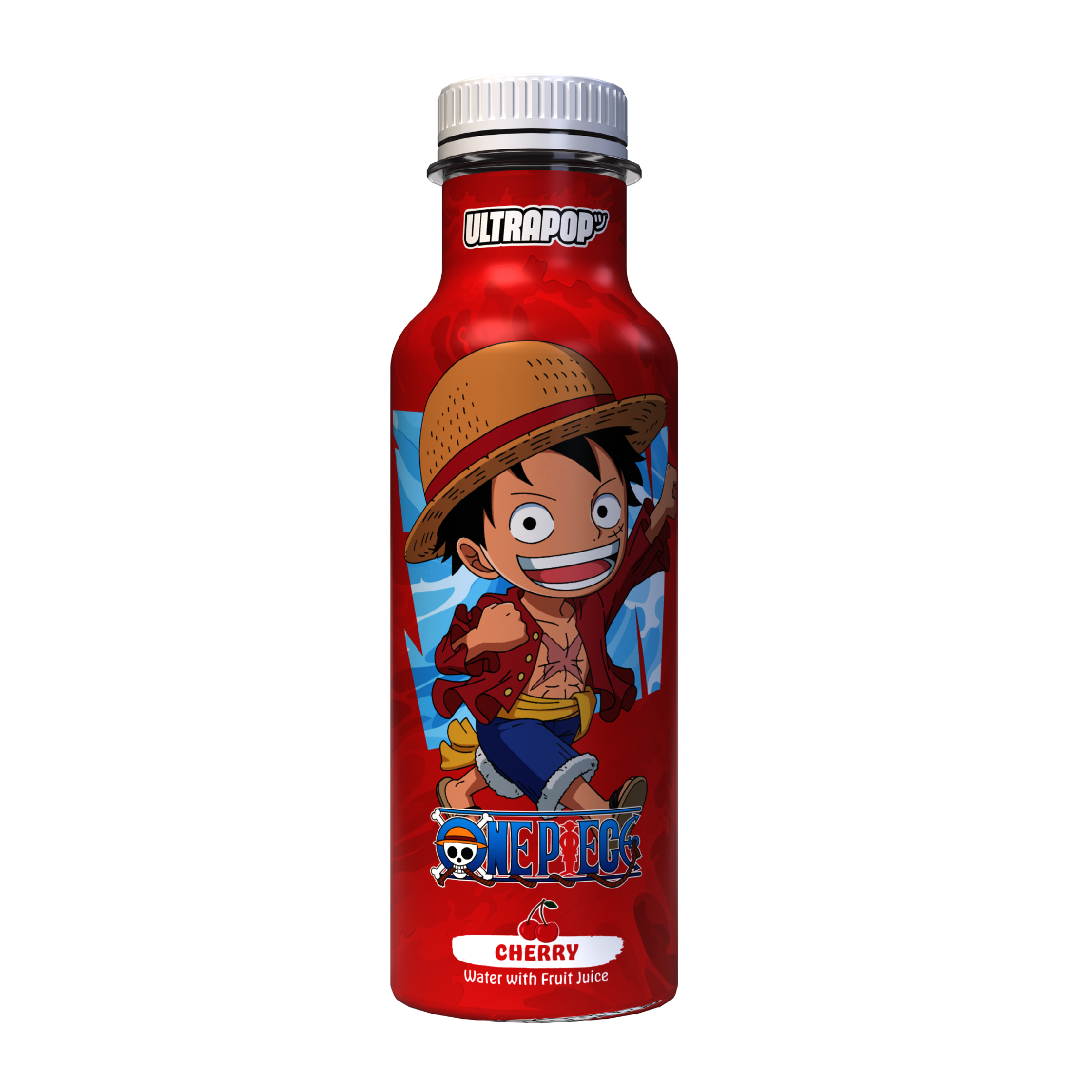 Ultra Pop Soda Bottle One Piece Luffy Cherry 330ml