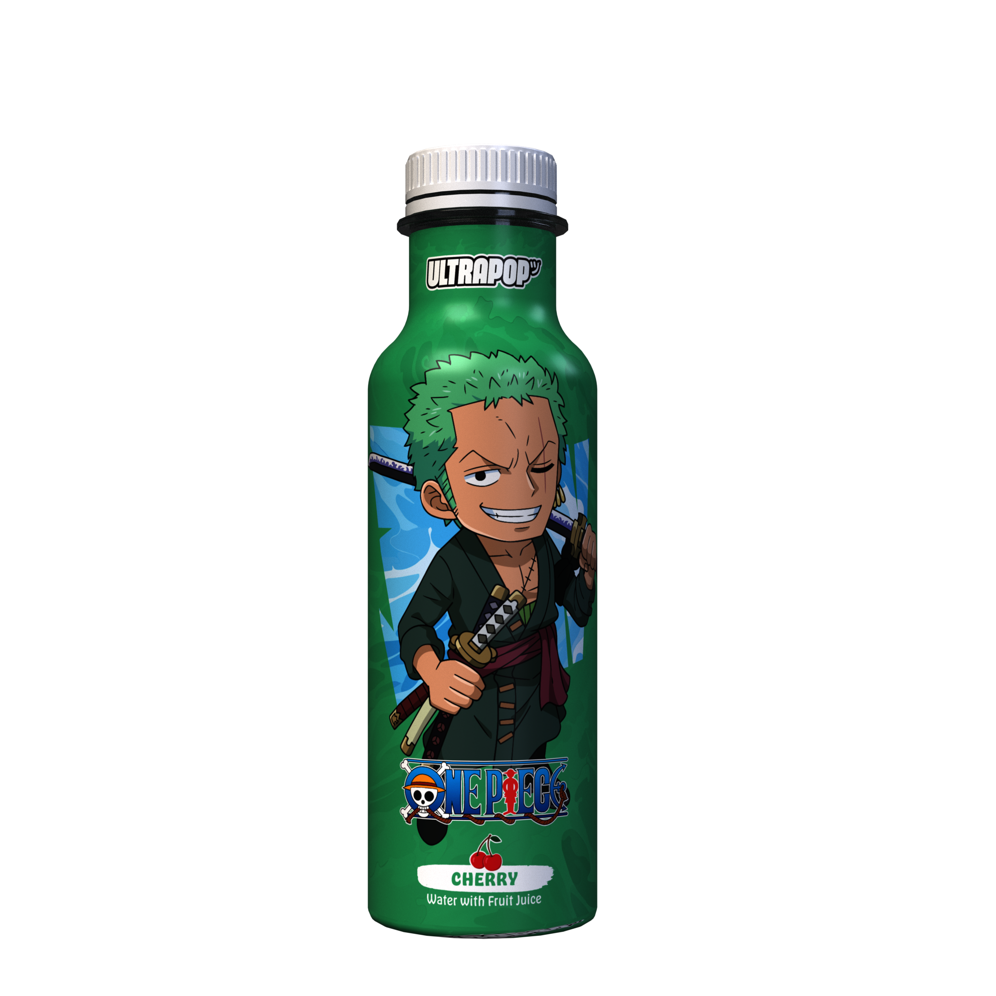 Ultra Pop Soda Bottle One Piece Zoro Cherry 330ml