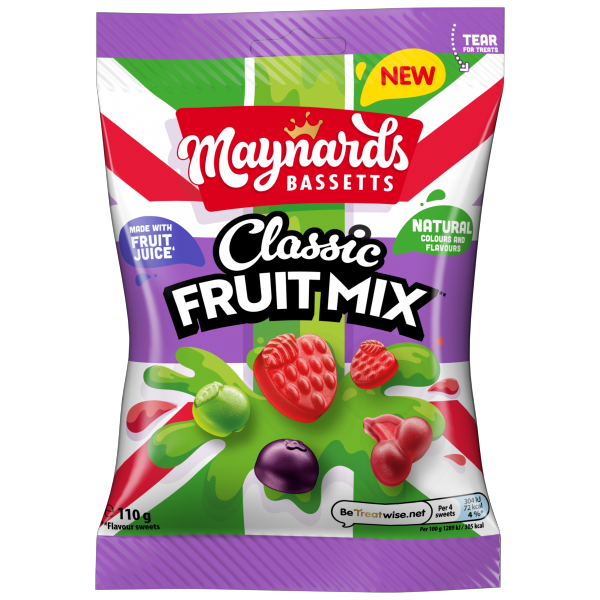 Maynards Bassetts Classic Fruit Mix Jelly 110g NEW