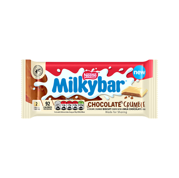 Milkybar White Chocolate Crumble Block 84g NEW