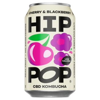 Hip Pop Cherry & Blackberry CBD Kombucha Soda 330ml