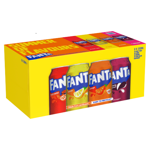 Fanta Variety Pack (8 x 330ml) NEW