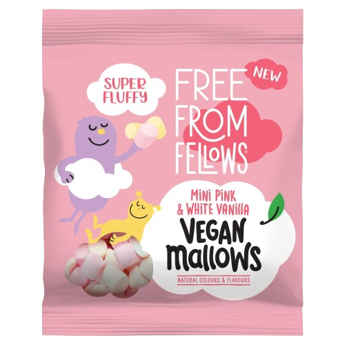 Free From Fellows Vanilla Pink & White Mini Mallows 105g