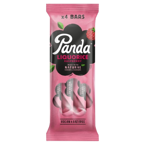 Panda Natural Raspberry Liquorice Bar 4 Pack 128g