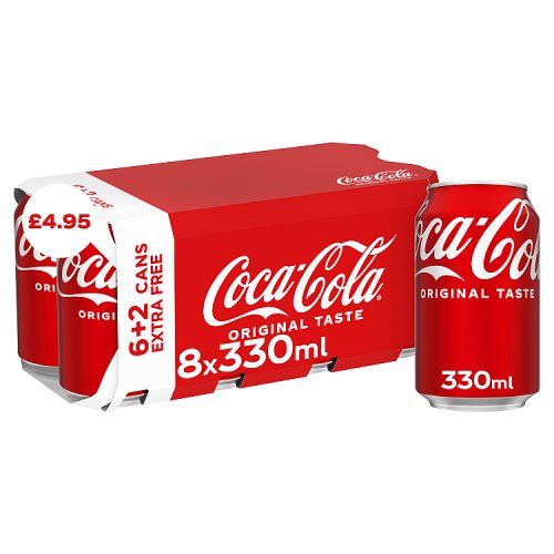 Coca Cola 8pk PM £4.95 330ml