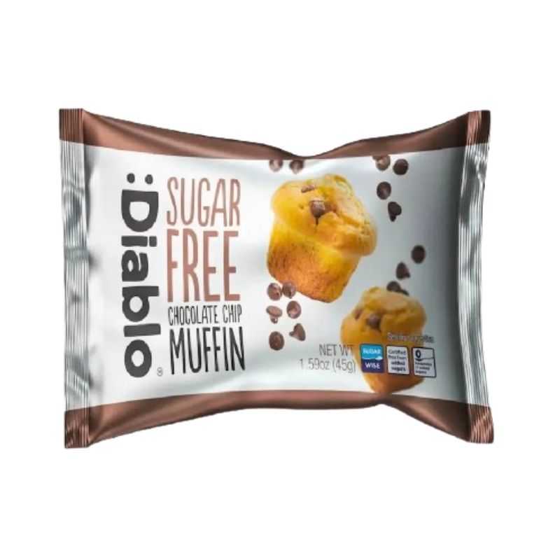 Diablo Single Chocolate Chip Muffin Sugar Free 45g