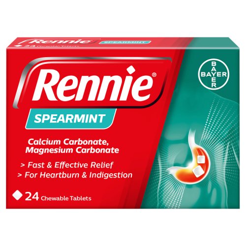 Rennies Heartburn And Indigestion Spearmint 24s