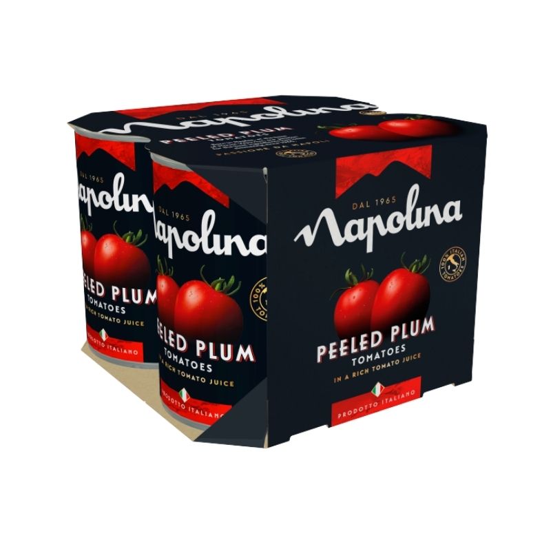 Napolina Peeled Plum Tomatoes 4pk (4x400g)