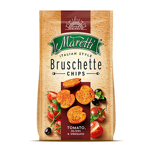 Maretti Bruschette Chips Tomato Olives & Oregano70g