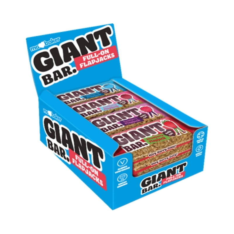 Ma Baker Giant Bar Full-On Flapjacks Mixed Berries Bars 90g